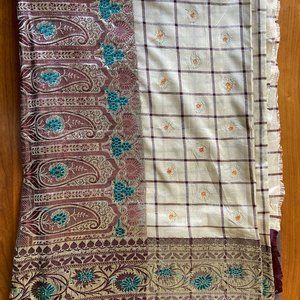 Silk Saree Embroidered Beautiful